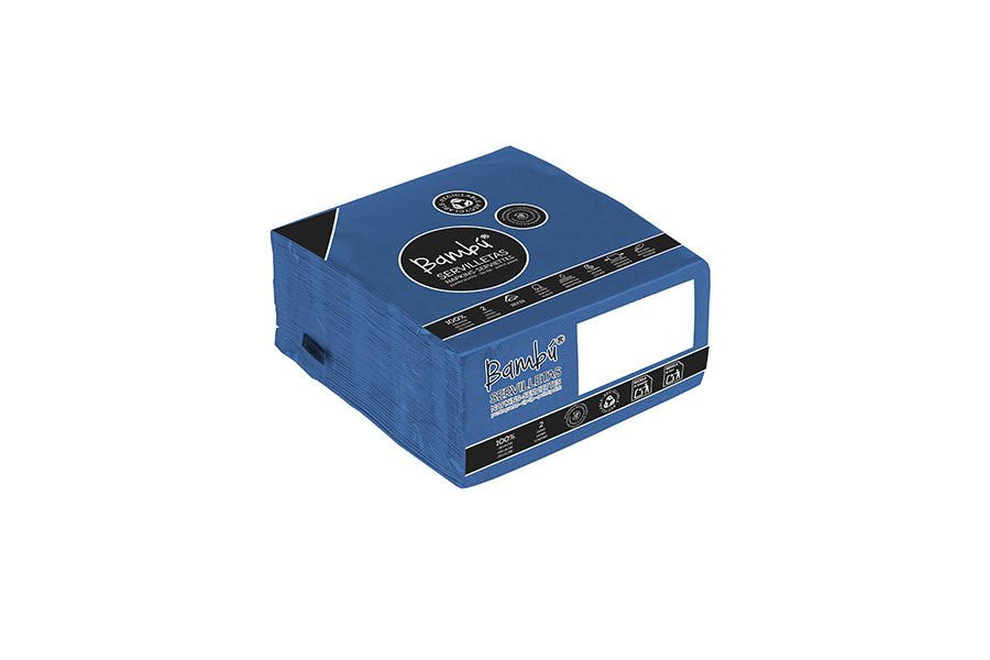 Servilleta Punta Punta 38x38cm Azul, 50uds 24paq