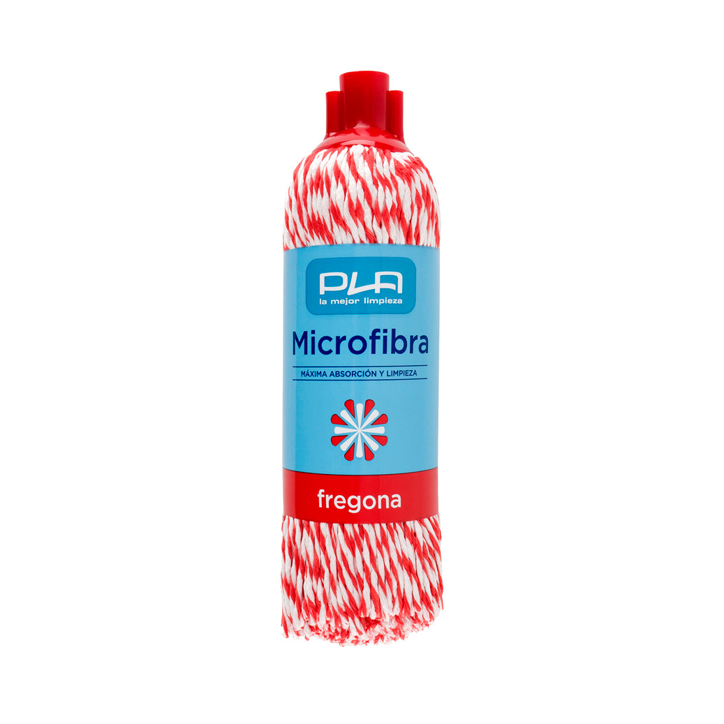 Fregona Trenzada Microfibra Rojo, 160gr,