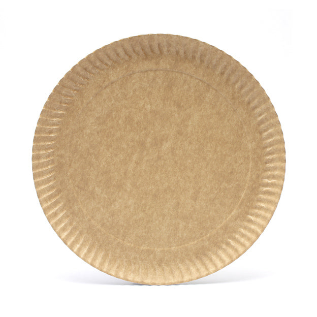 Plato Cartón Kraft Ø32cm, 50uds