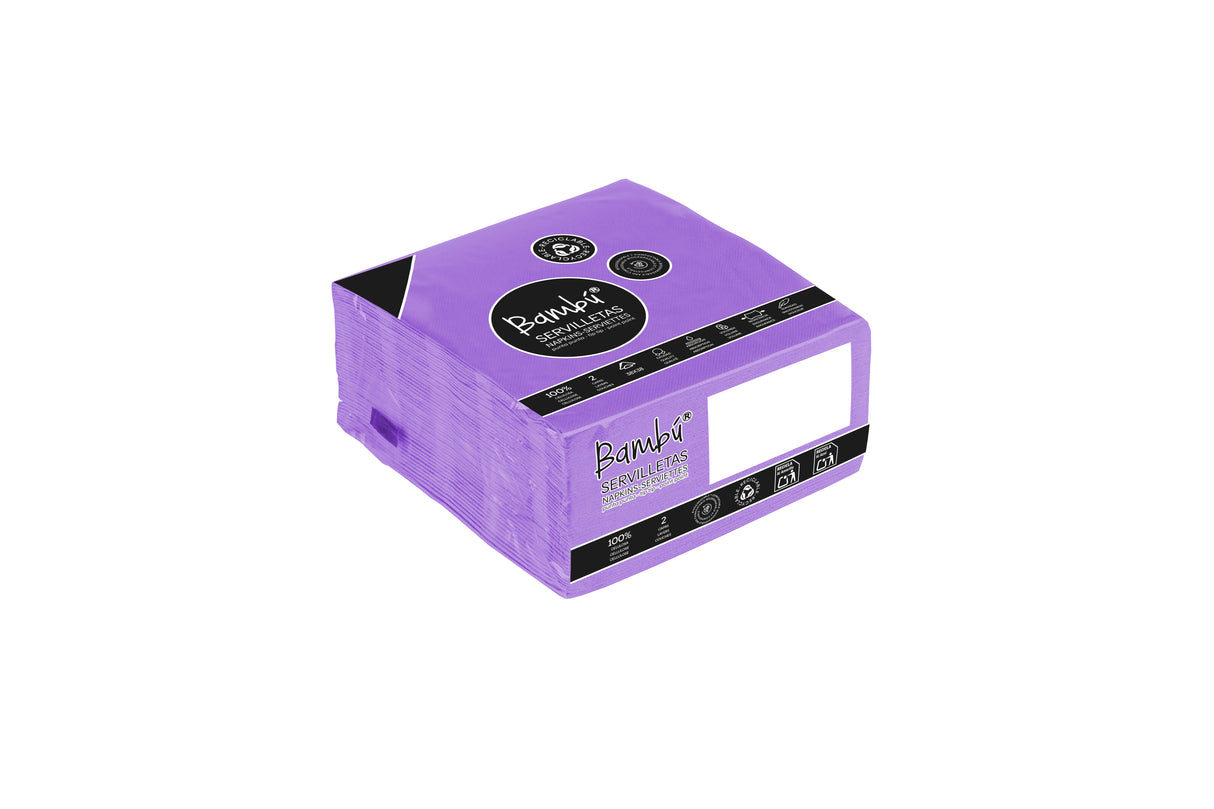 Servilleta Punta Punta 38x38cm Violeta, 50uds 24paq