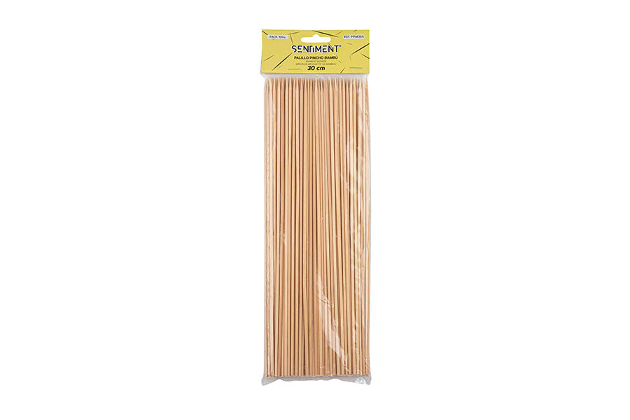Palillo Pincho Bambú 30cm (20pq x 100uds)