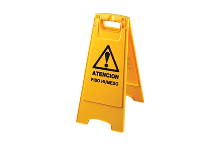 Señal suelo mojado ABS Amarillo (61x25x2)