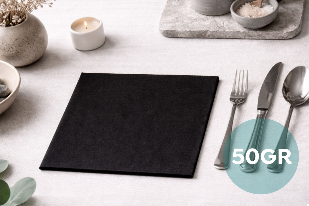 Serv. Softex 40x40cm 50gr 600ud. Noir