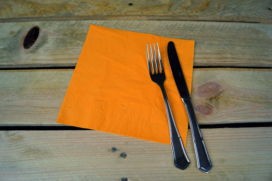 Servilleta 40x40cm Naranja 2 Capas, 50uds 24paq