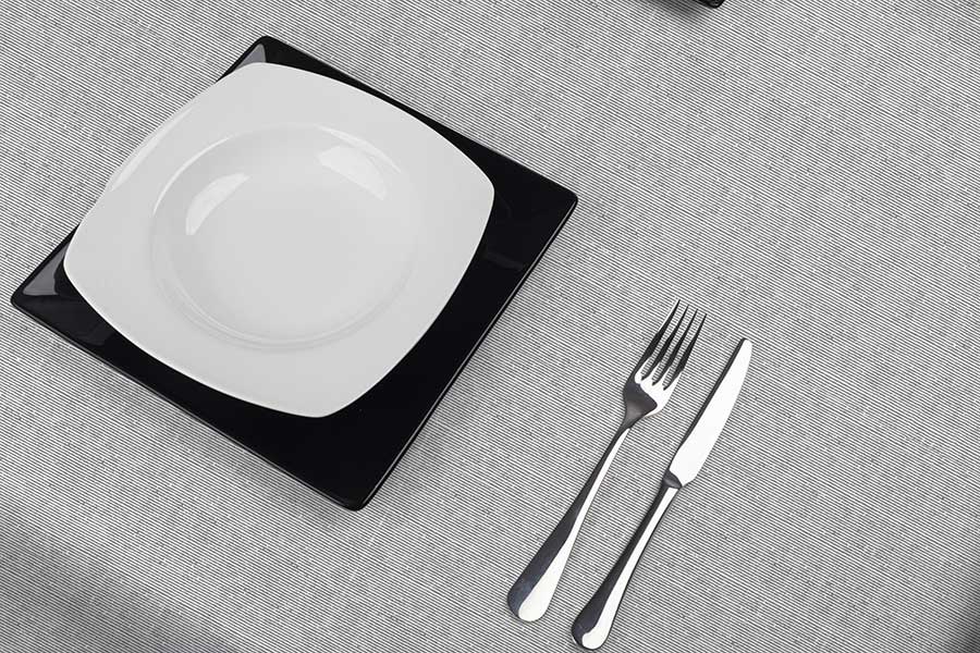 Mantel Air Soft 100x100cm Doblado 1/8 Deco. Capri Gris, 100uds