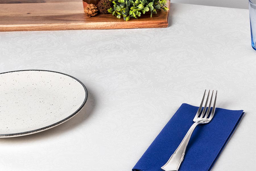 Air Soft Tablecloth 120x120 100 pcs. Deco. Versailles White