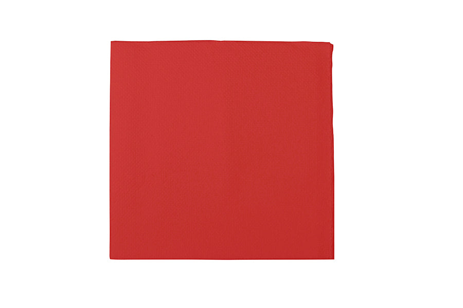 Servilleta Punta Punta 25x25cm Rojo, 50uds 28paq