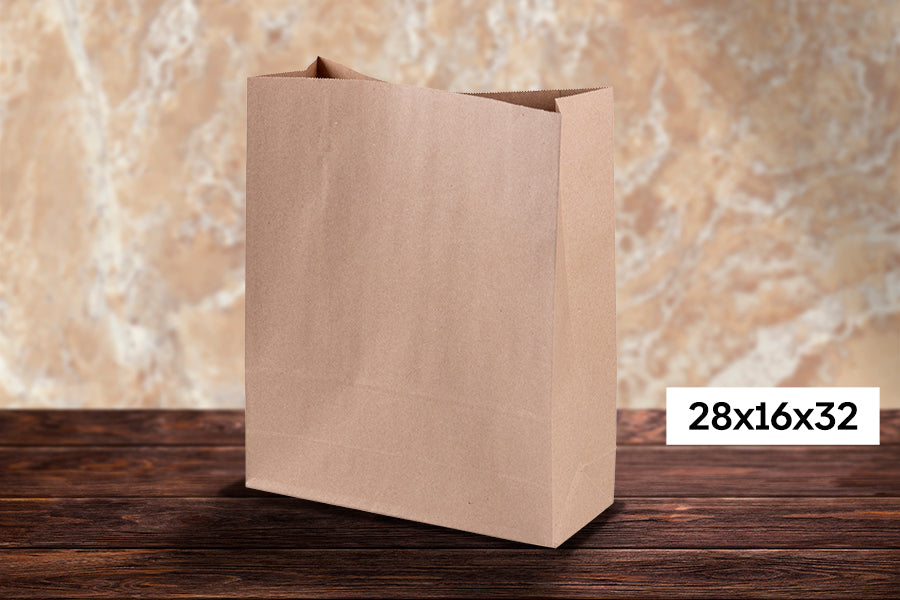 Bolsa Papel Kraft Americana 28x16x32cm 80gr, 250uds