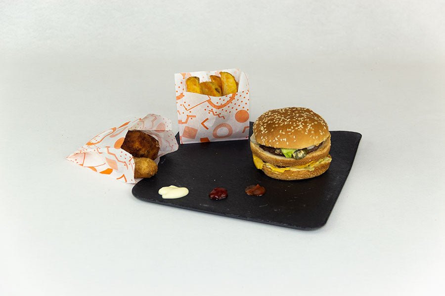 Bolsa Papel Antigrasa 12+6x12cm 35gr Deco. Memphis, 2.000uds