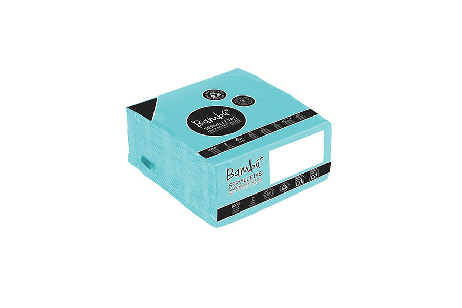 Napkins 38x38 Point Point 50 units 24 pack Turquoise