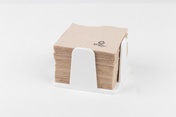 Servilletero 20x20 PS Blanco -c/Servilleta- (Eco Nature), 12uds