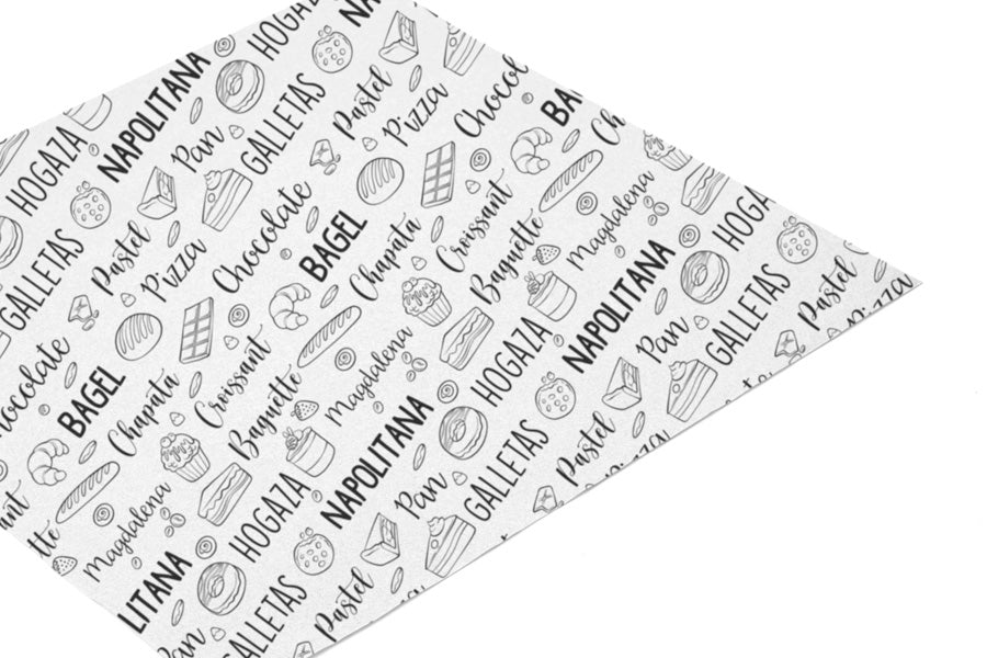 White Cellulose Ream 60x86cm 22gr. 400 sheets Deco. Neapolitan