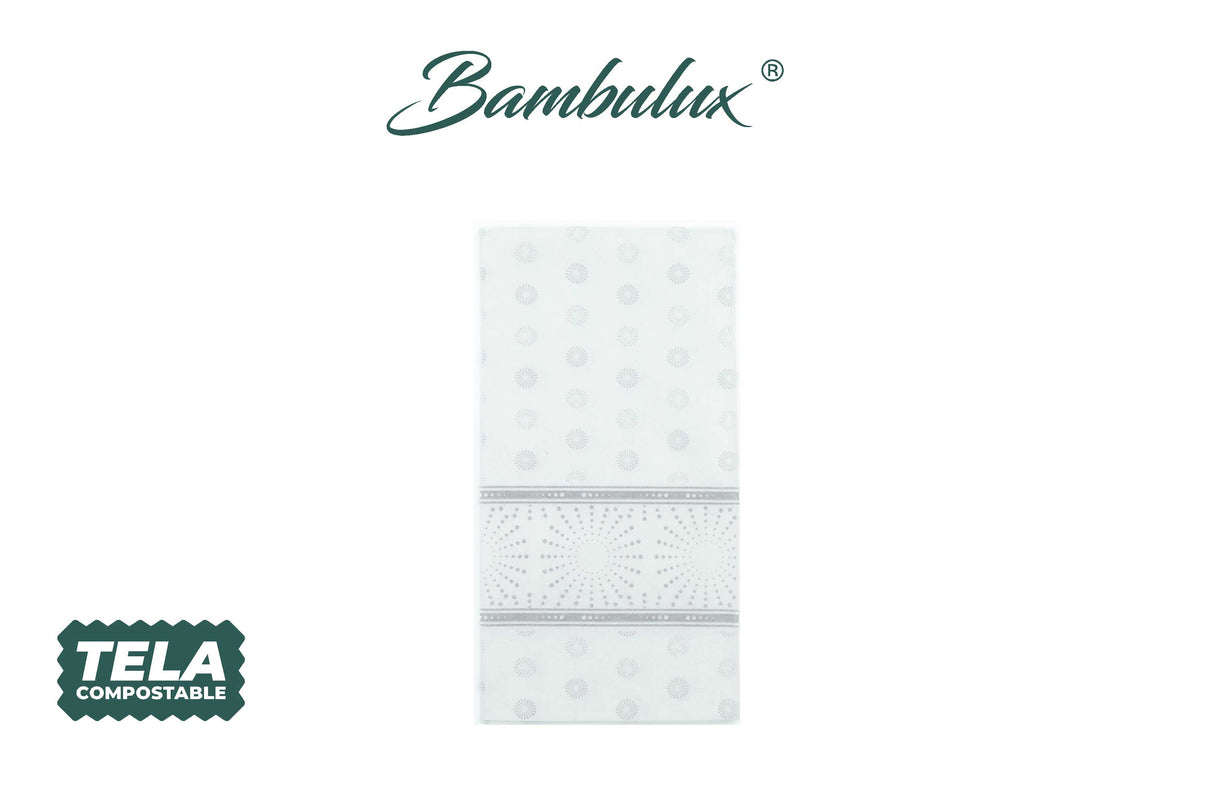 Servir. Bambulux 48x48 Pl. 1/8 300uds Blanc Déco. Esféras Gris