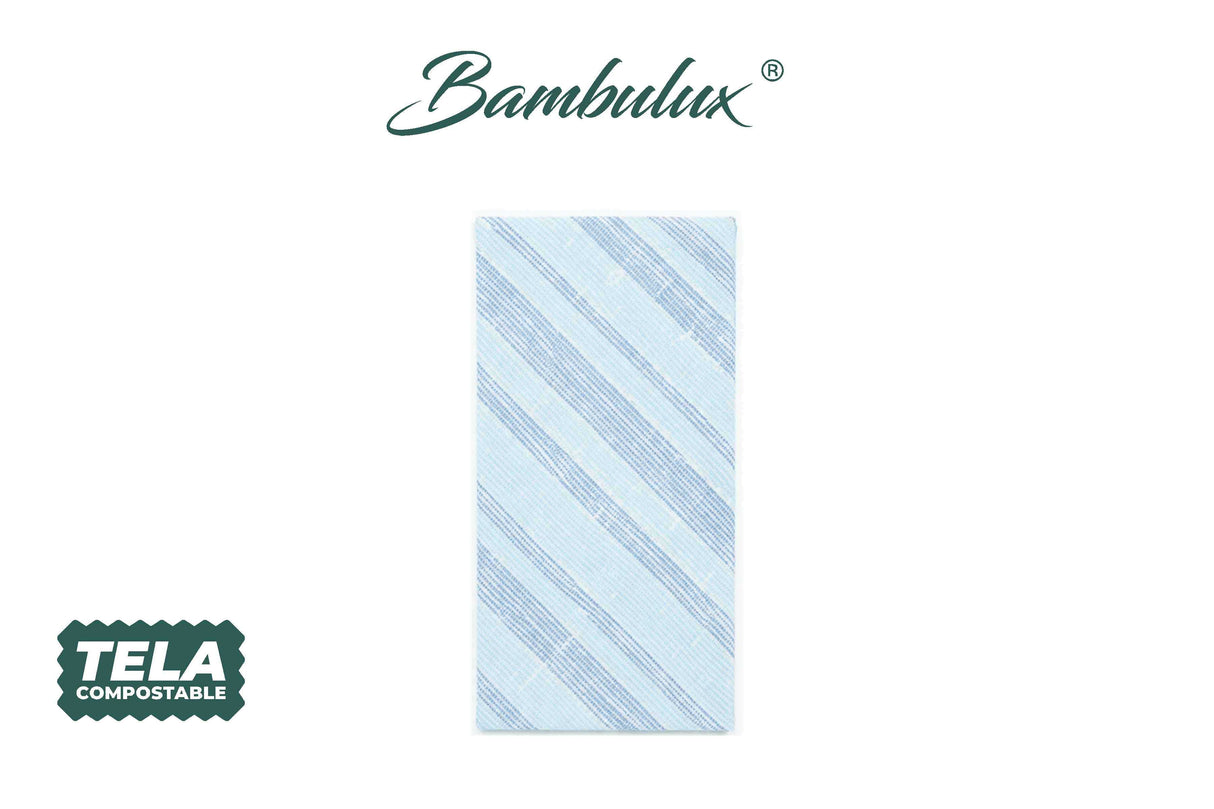 Servilleta Bambulux 48x48cm Pleg. 1/8 Deco. Marea Azul, 300uds