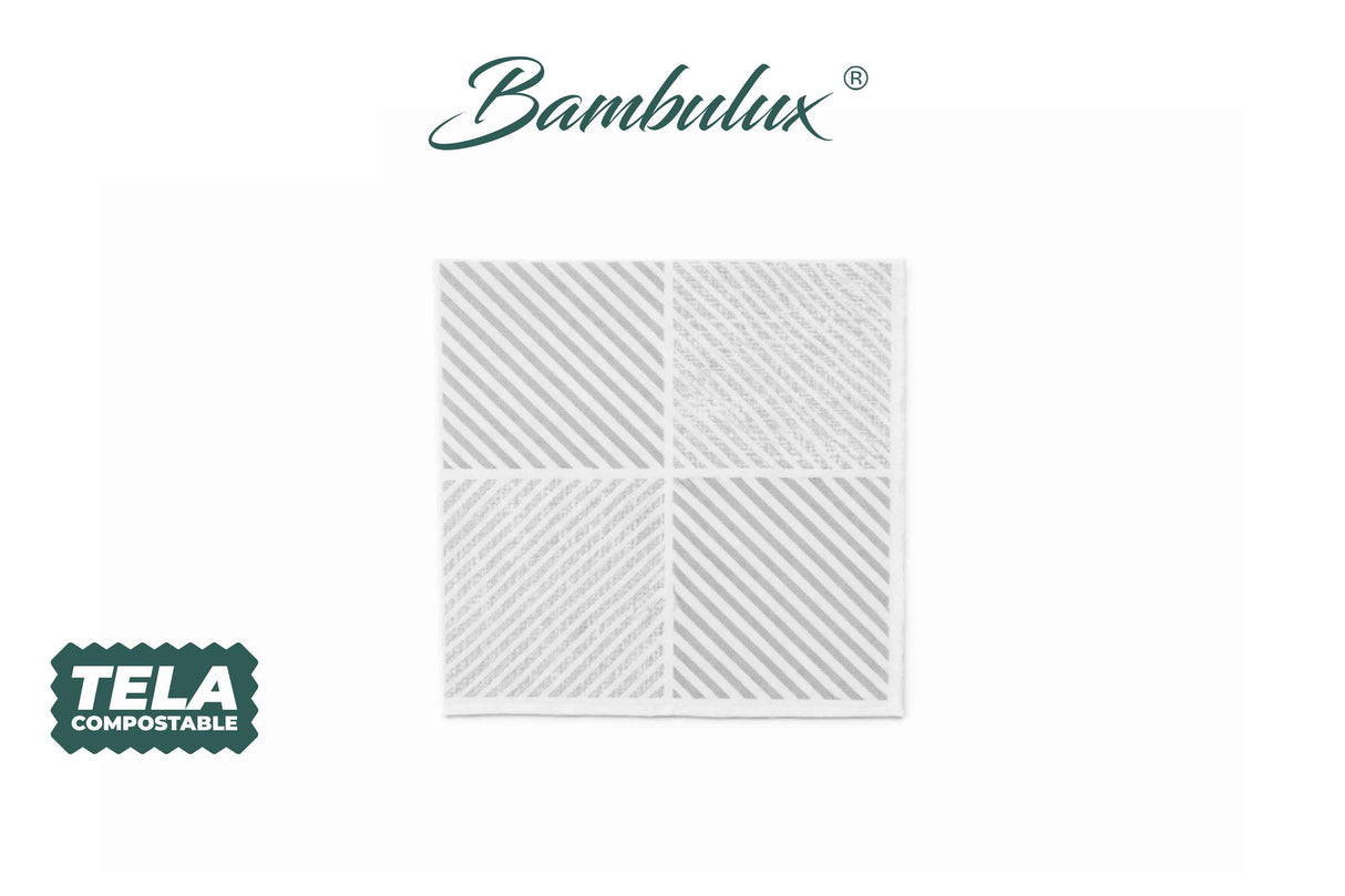 Servir. Bambulux 40x40cm 480uds Déco. Diagonale Grise