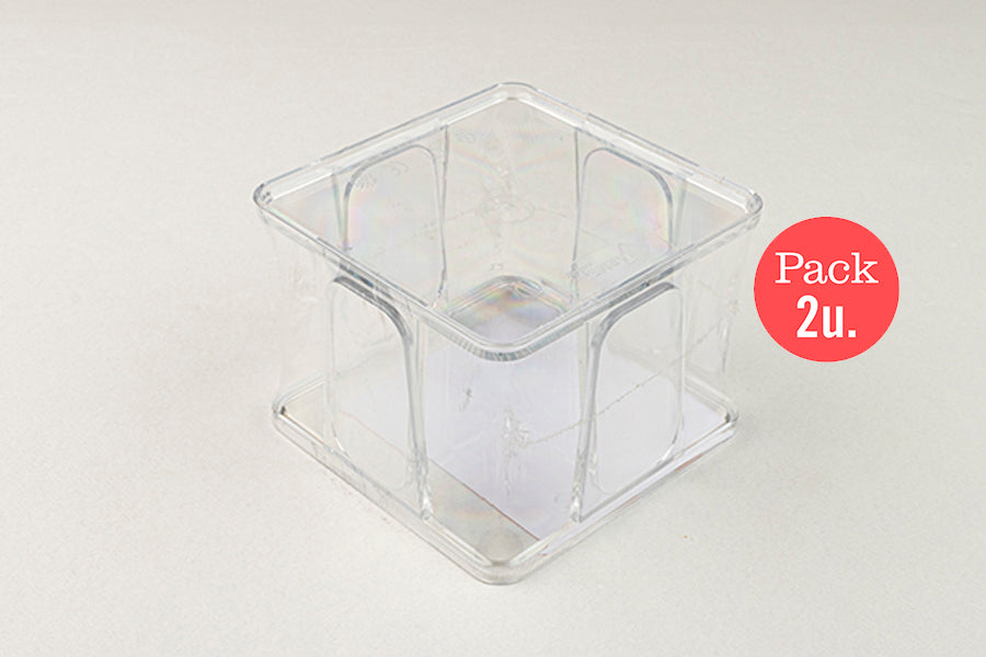 Servilletero 20x20 PS Transparente, 2uds.