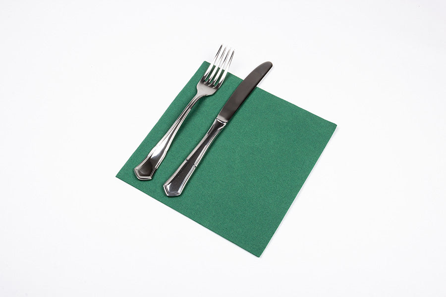 Servilleta Punta Punta 40x40cm Verde, 50uds 24paq