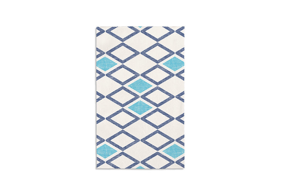 Servilleta Bambulux 30x48cm Pleg. 1/4 Deco. Tresmall Azul, 480uds