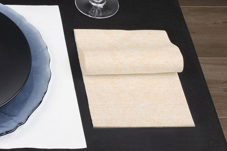 Servilleta Bambutex 30x40cm Pleg. 1/4 Deco. Capri Melocotón, 600uds