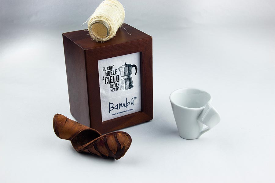 Servilletas Miniservis Sulfito 17x17cm Deco. Bambú, 100uds 60pq