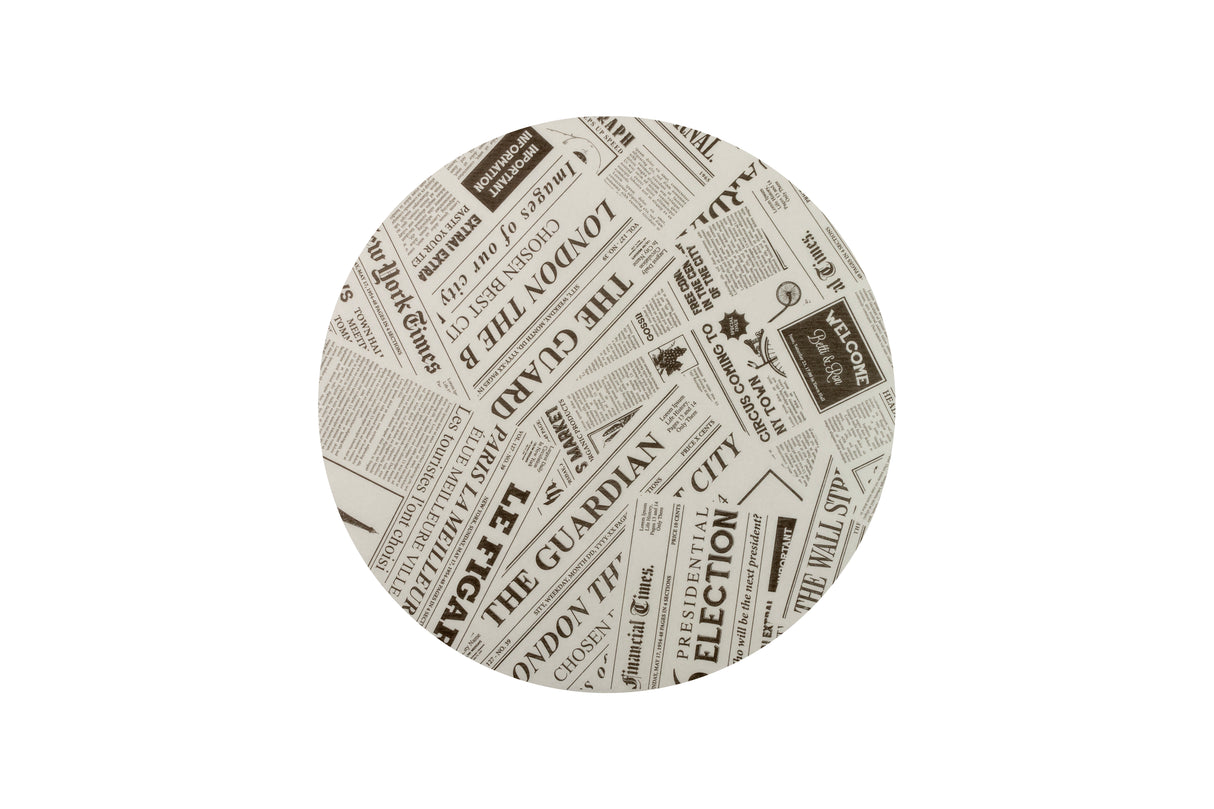 Grease-resistant Round Format 20Ø 35gr. Deco Press 3,000 units (Fast Food)