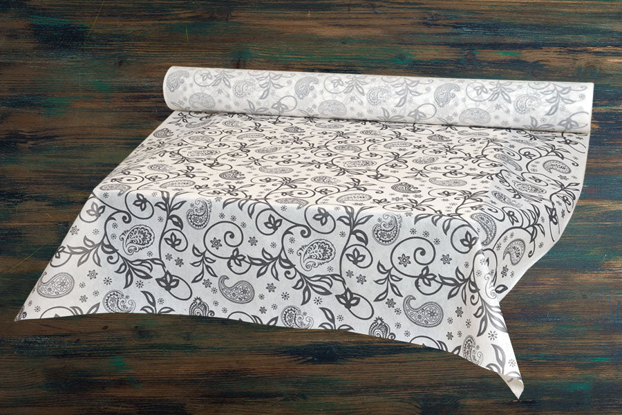 Rollo Mantel Novotex 1,20x50m Prec. 40cm Blanco Deco. Cachemir