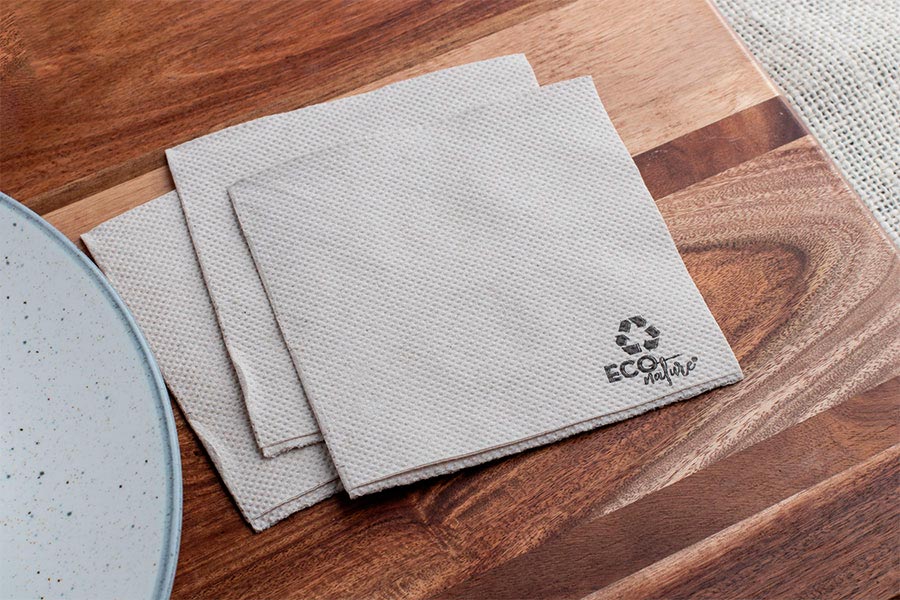Servilletas Micropunto 20x20cm Eco Nature, 100uds 24pq