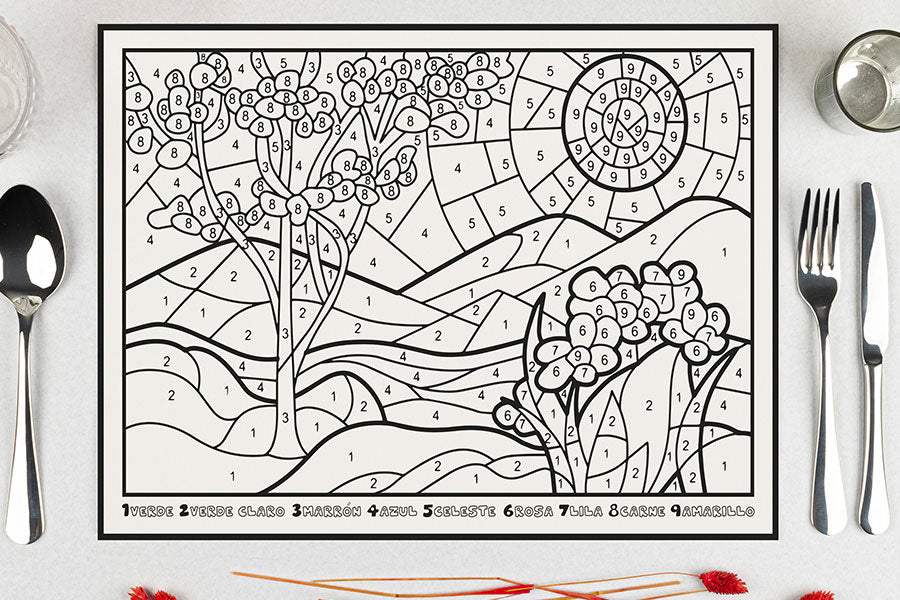 Cheminée Papel 28x40,5cm 80gr Déco. Paysage Impresion Offset 500uds