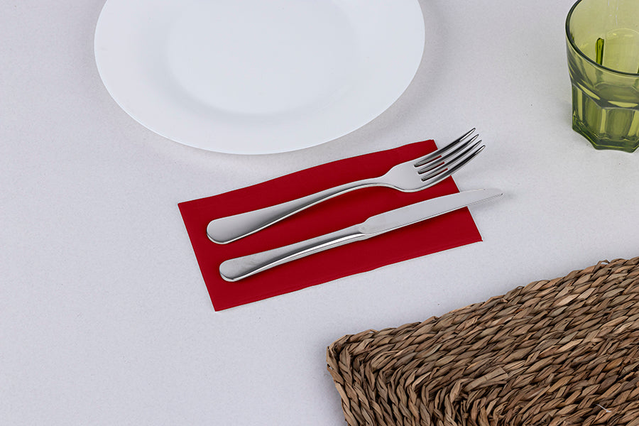 Servilletas Punta Punta 24x40cm Pleg. 1/6 Libro Rojo, 1.200uds