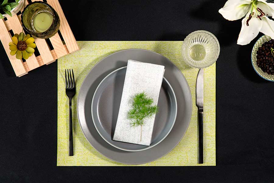 Mantel Air Soft 30x40cm Deco. Strauss Pistacho, 400uds