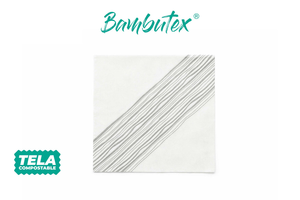 Servilleta Bambutex 48x48cm Deco. Ibiza Gris, 300uds