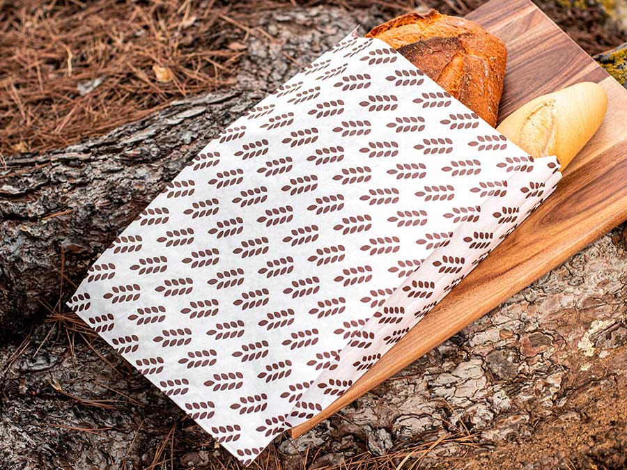 Paper Bags 22+7x36cm 40gr. White Deco. 1,000 pcs. Spikes.