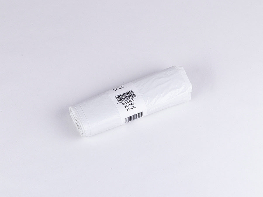 Bolsa Basura 40x45cm G-70 Blanca, 25uds 80 rollos