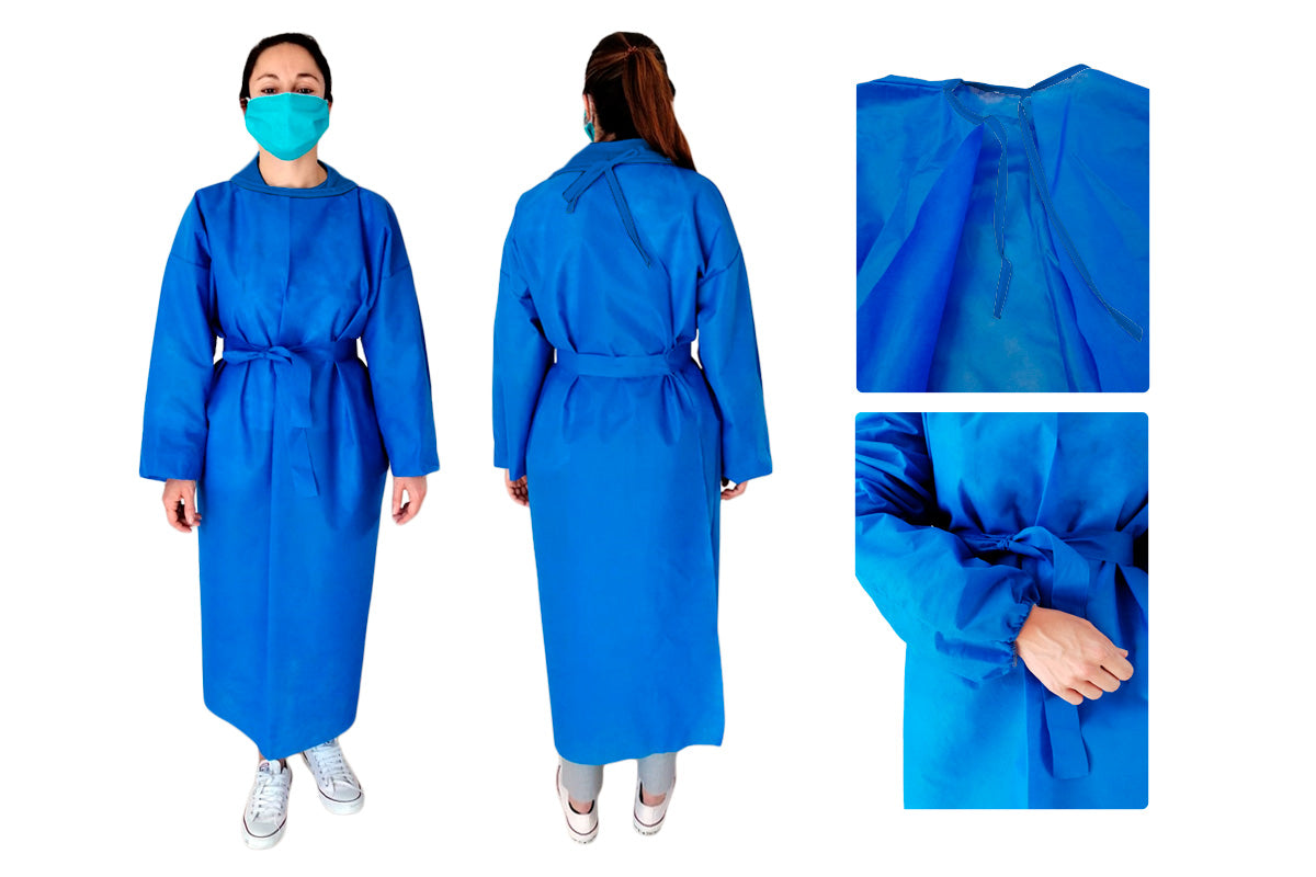 Bata Higiénica Novotex 55gr. M.Larga AZ Royal 4ud (Reutilizable y lavable)