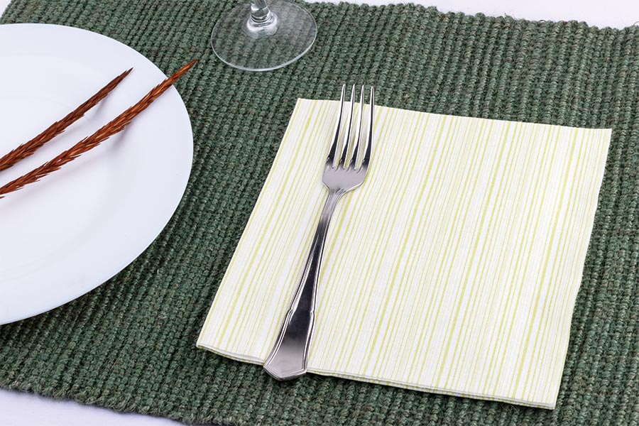 ; Servilleta Bambutex 40x40cm Deco. Basic Pistacho, 600uds