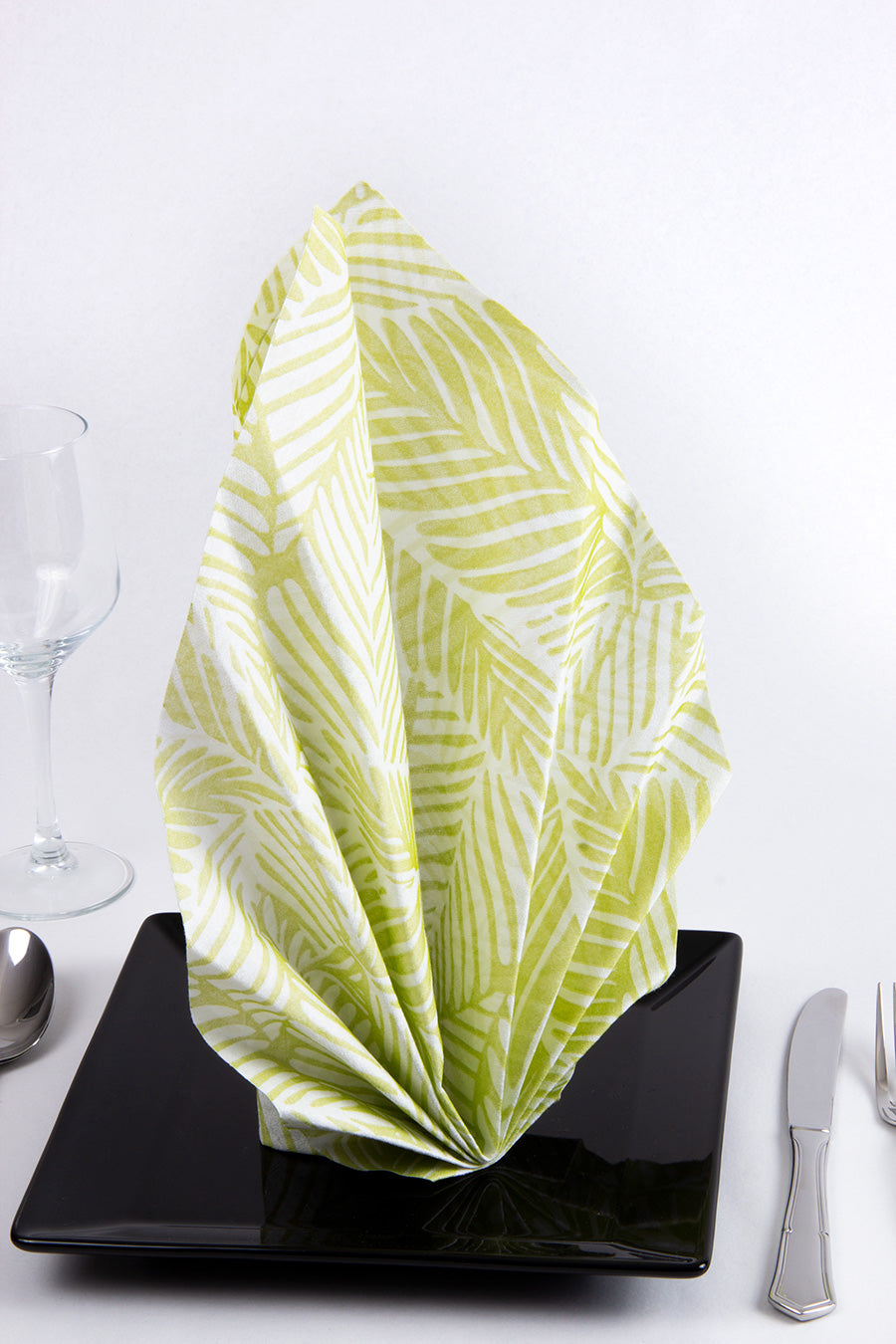 Servilleta Bambutex 50x50cm Deco. Tropical Pistacho, 200uds
