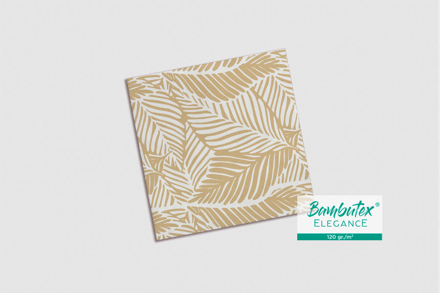Servilleta Bambulux 40x40cm Dec Tropical Crema, 360uds