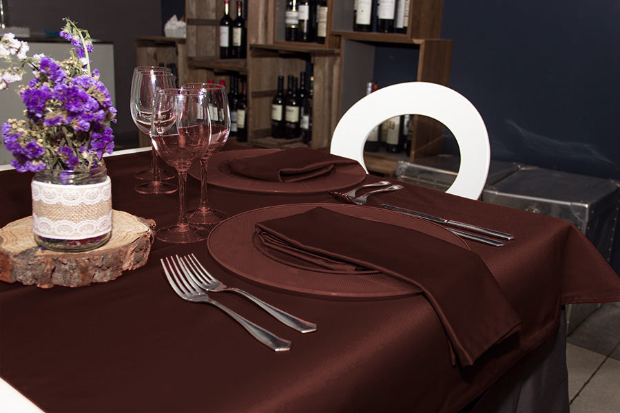 Mantel Tela Raso Satén 120x120cm Color (100% Poliéster)