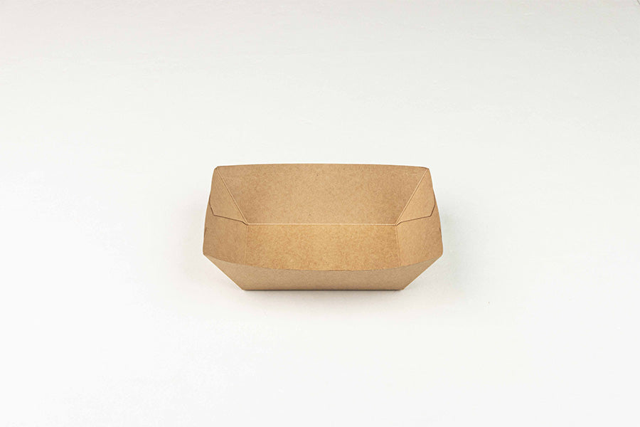 Anti-grease Kraft tray 195x135x55mm (4pq x 150u)