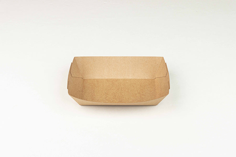Anti-grease Kraft tray 219x175x55mm (2pq x 150u)