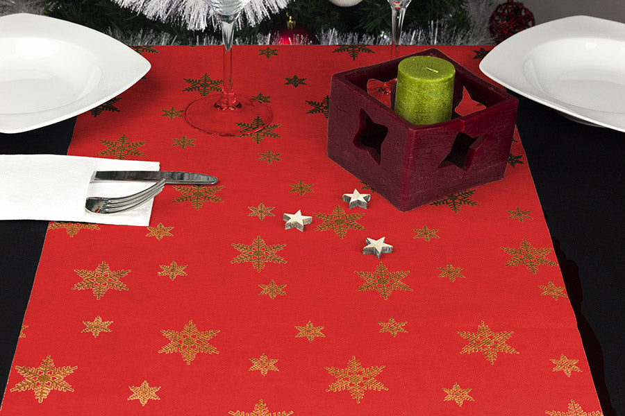 Rollo Mantel Novotex 1,20x7m Prec. 40cm Rojo Deco. Estrellas