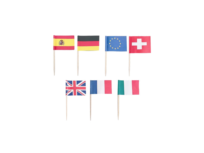 Pincho bandera madera 65×2 mm (mix banderas)