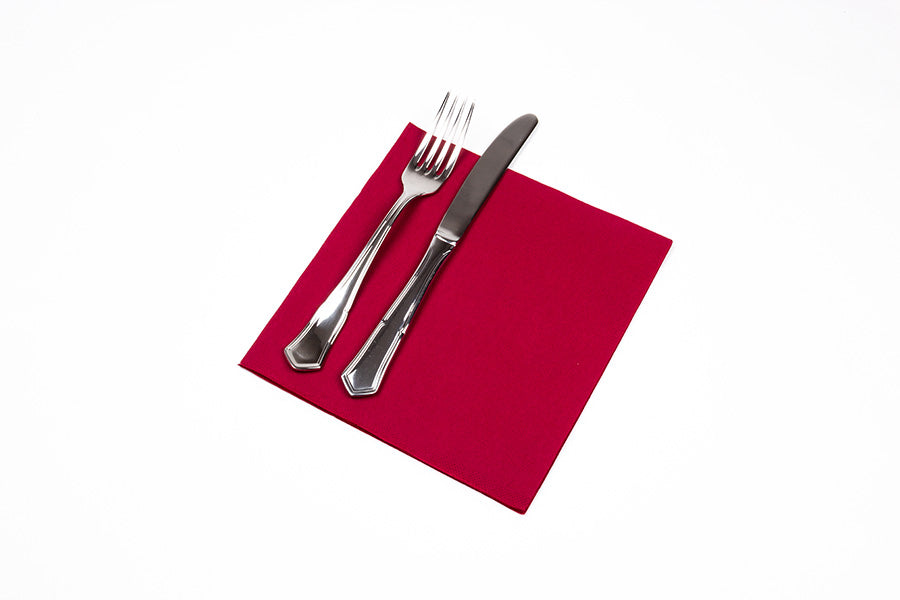 Servilleta Punta Punta 38x38cm Burdeos, 50uds 24paq