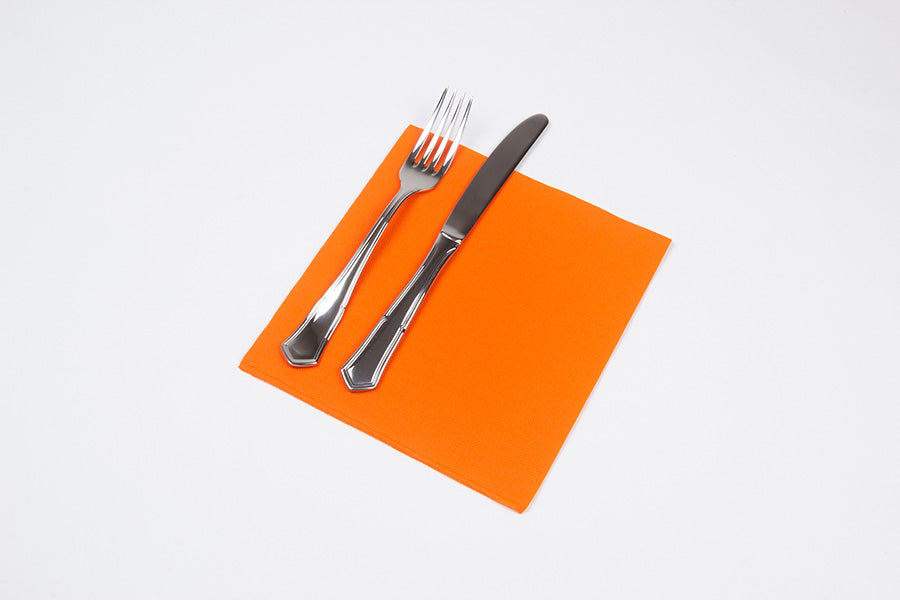 Servilleta Punta Punta 38x38cm Naranja, 40uds 24paq -Sentiment-