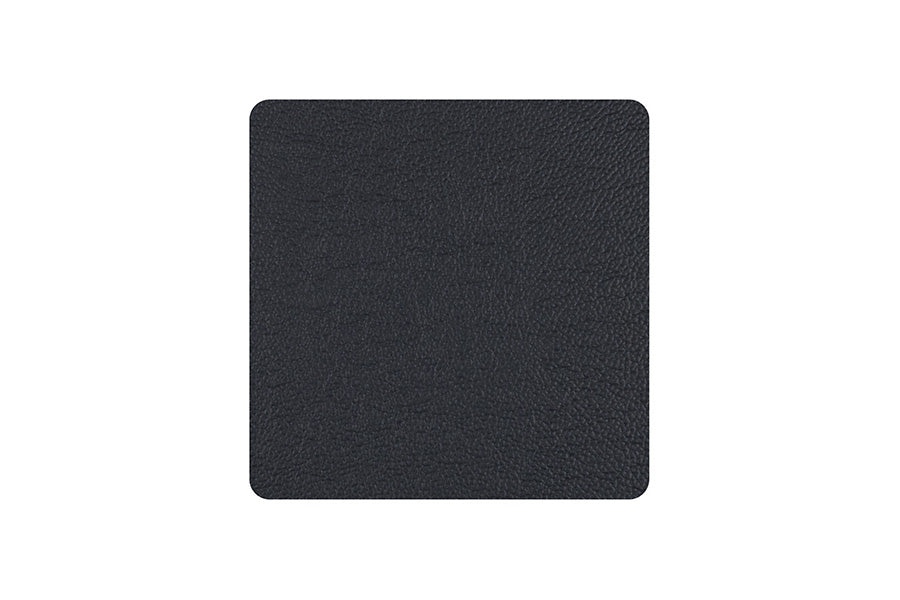 Posavasos Polipiel Cuadrado 10x10cm Gris-Negro (10pq x 6uds)