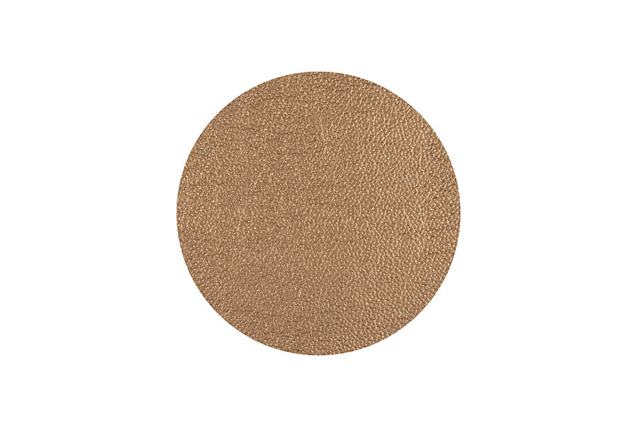 Posavasos Polipiel Redondo 10x10cm Plata-Oro (10pq x 6uds)