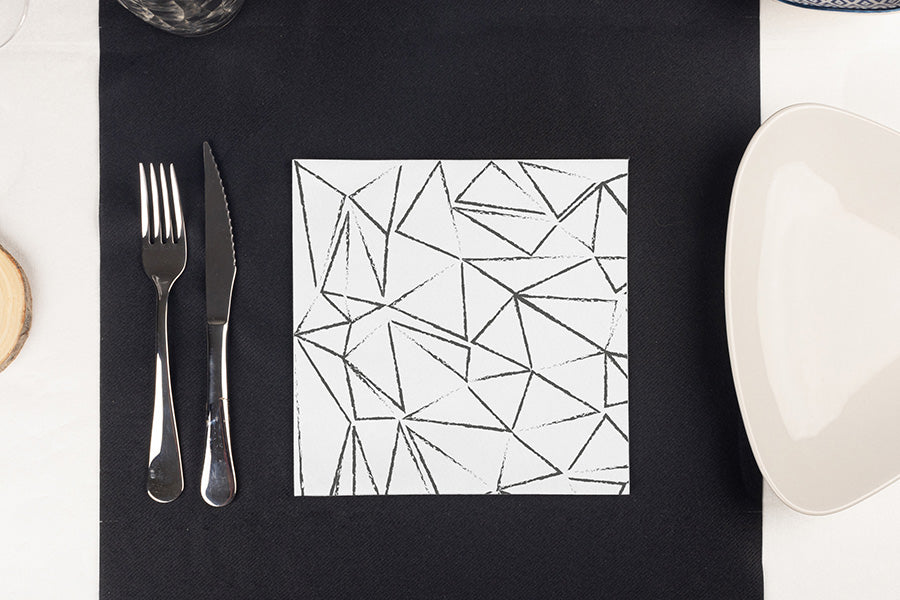 Serv. Softex 40x40cm 70gr 600ud. Blanc Deco Funky