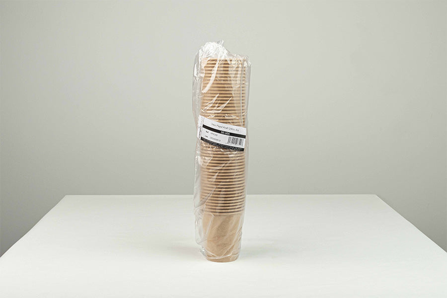 Gobelets en papier kraft 240 cc. 237 ml (20 paquets x 50 pièces)