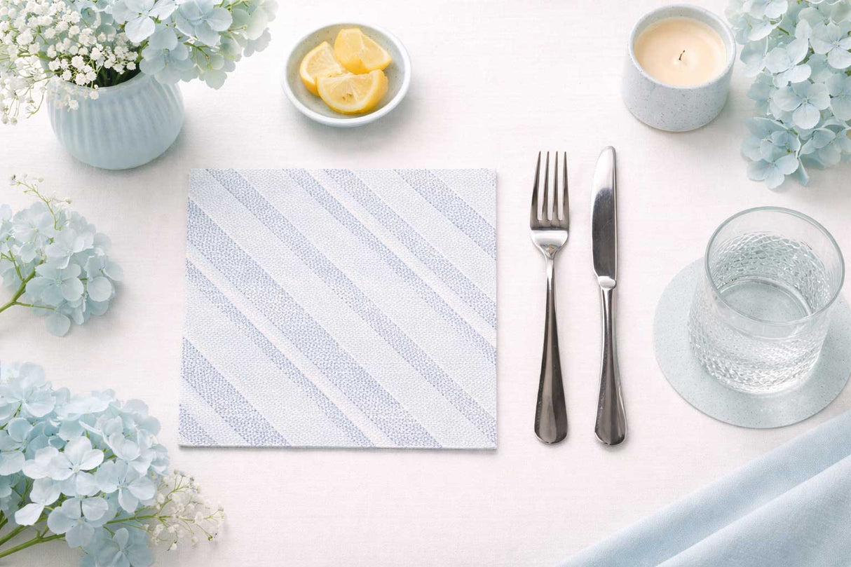 Servilleta Bambulux 40x40cm Deco. Marea Azul, 480uds