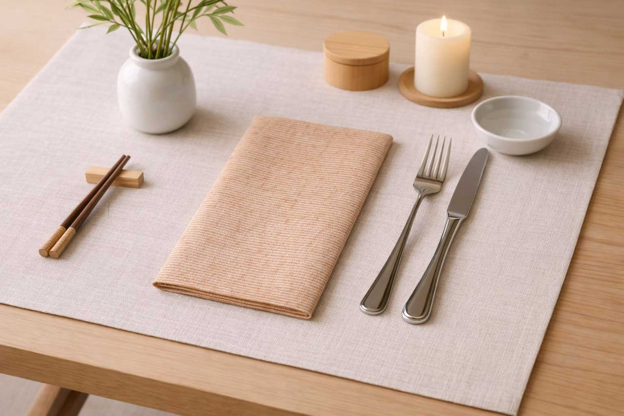 Servilleta Bambulux 48x48cm Pleg. 1/8 Deco. Capri Terra, 300uds